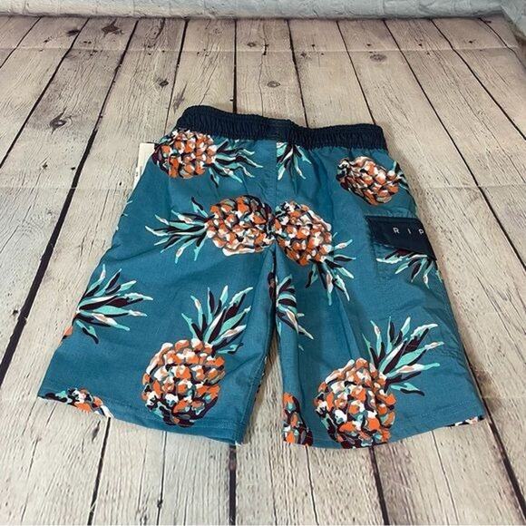 Rip Curl Boy’s Pineapple Print Swim Trunks - Picture 1 of 5